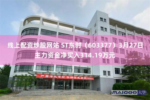 线上配资炒股网站 ST东时（603377）3月27日主力资金净买入314.19万元