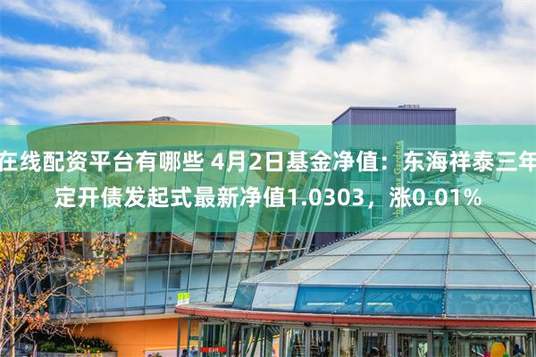 在线配资平台有哪些 4月2日基金净值：东海祥泰三年定开债发起式最新净值1.0303，涨0.01%