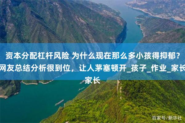 资本分配杠杆风险 为什么现在那么多小孩得抑郁？网友总结分析很到位，让人茅塞顿开_孩子_作业_家长