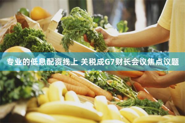 专业的低息配资线上 关税成G7财长会议焦点议题