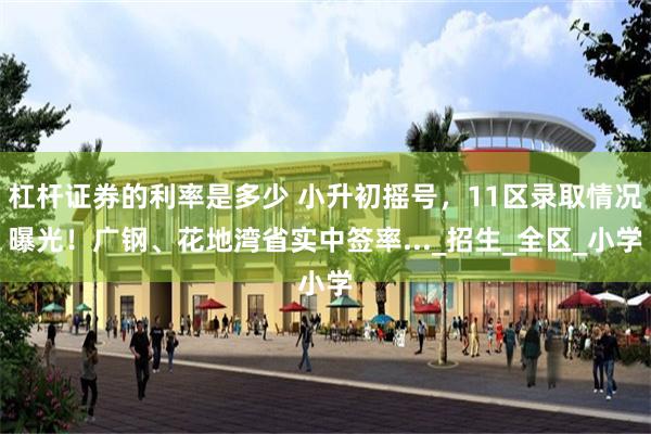 杠杆证券的利率是多少 小升初摇号，11区录取情况曝光！广钢、花地湾省实中签率..._招生_全区_小学