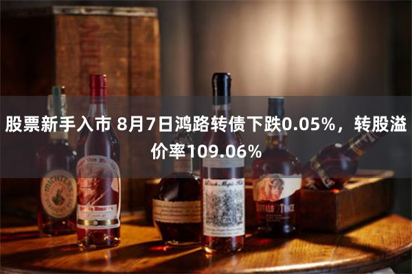 股票新手入市 8月7日鸿路转债下跌0.05%，转股溢价率109.06%