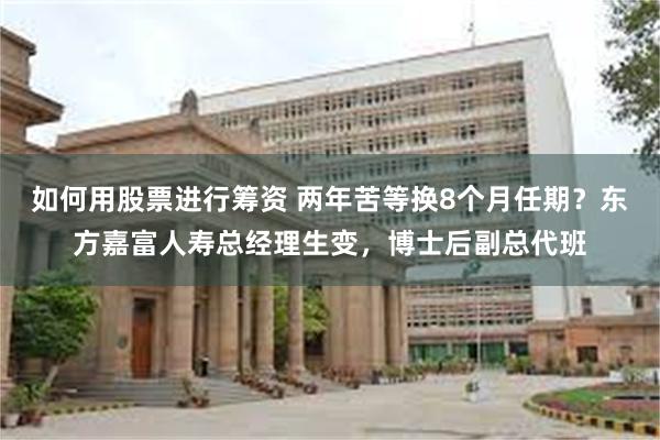 如何用股票进行筹资 两年苦等换8个月任期？东方嘉富人寿总经理生变，博士后副总代班